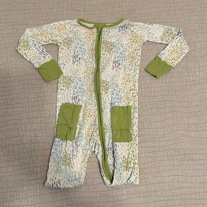 Little Sleepies Green and White Pajama Set